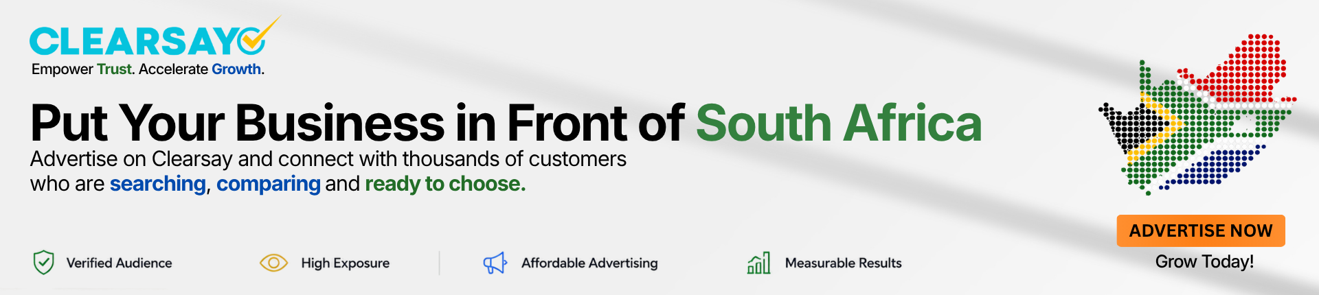 Advertise on Clearsay.co.za Today!